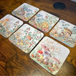 Vintage Mebel Melamine Mushroom Coasters Set of 6 Lillian Vernon Italy